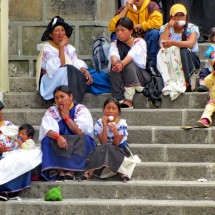 Girls watching the procession
